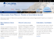 Tablet Screenshot of calderatravel.gr